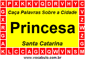 Caça Palavras Sobre a Cidade Princesa do Estado Santa Catarina