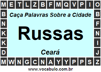 Caça Palavras Sobre a Cidade Cearense Russas