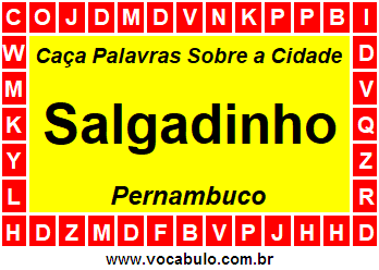 Caça Palavras Sobre a Cidade Salgadinho do Estado Pernambuco