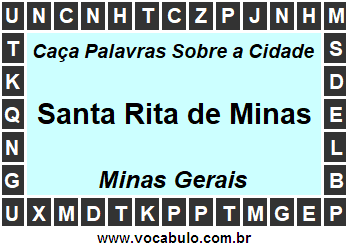 Caça Palavras Sobre a Cidade Mineira Santa Rita de Minas
