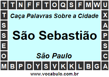 Caça Palavras Sobre a Cidade Paulista São Sebastião