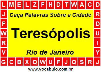 Caça Palavras Sobre a Cidade Fluminense Teresópolis
