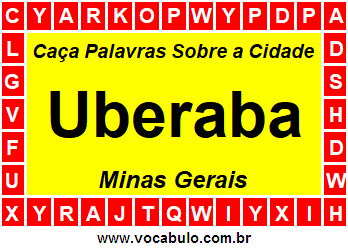 Caça Palavras Sobre a Cidade Mineira Uberaba