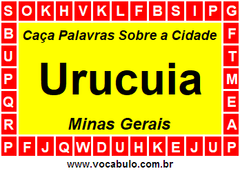 Caça Palavras Sobre a Cidade Mineira Urucuia