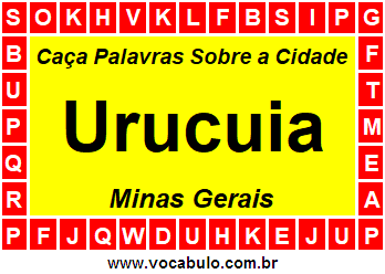 Caça Palavras Sobre a Cidade Urucuia do Estado Minas Gerais