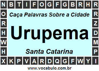 Caça Palavras Sobre a Cidade Urupema do Estado Santa Catarina