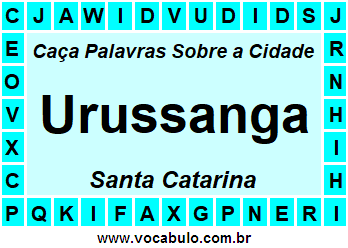 Caça Palavras Sobre a Cidade Catarinense Urussanga