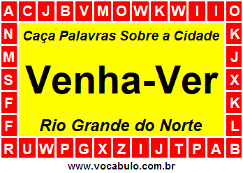 Caça Palavras Sobre a Cidade Norte Rio Grandense Venha-Ver