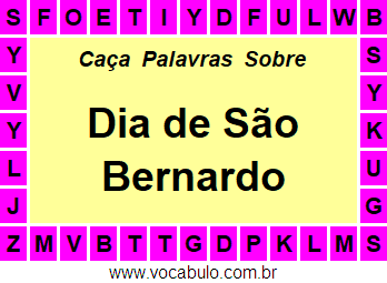 Caça Palavras Dia de São Bernardo