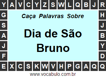 Caça Palavras Sobre o Dia de São Bruno