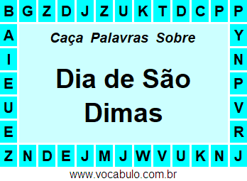 Caça Palavras Dia de São Dimas