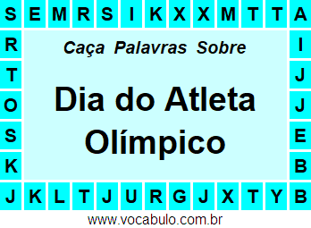 Caça Palavras Dia do Atleta Olímpico