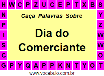 Caça Palavras Dia do Comerciante