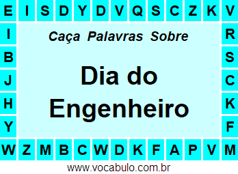 Caça Palavras Dia do Engenheiro