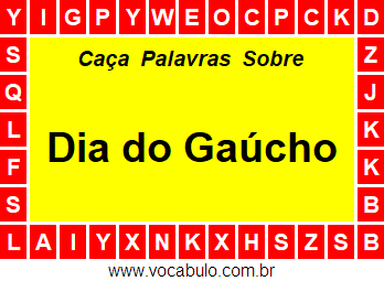 Caça Palavras Dia do Gaúcho