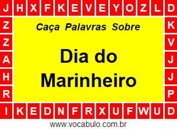 Caça Palavras Dia do Marinheiro