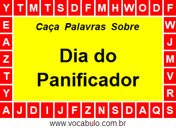 Caça Palavras Sobre o Dia do Panificador