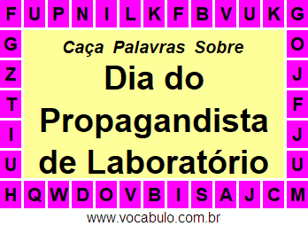 Caça Palavras Dia do Propagandista de Laboratório