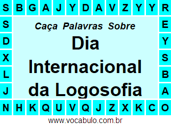 Caça Palavras Dia Internacional da Logosofia