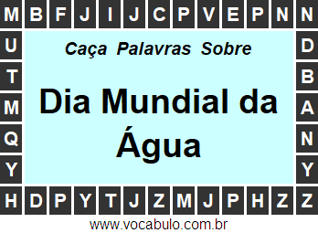 Caça Palavras Dia Mundial da Água